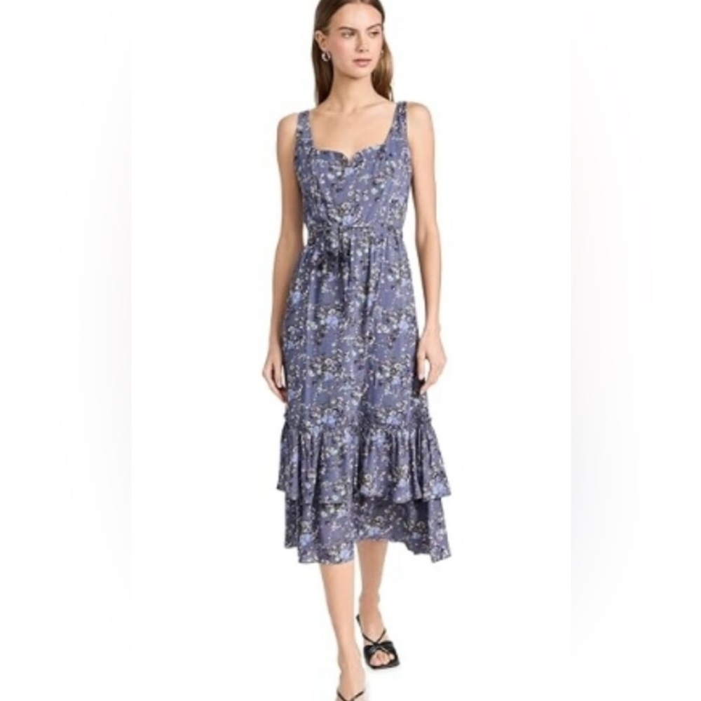 Paige Floral Maxi Dress in Purple